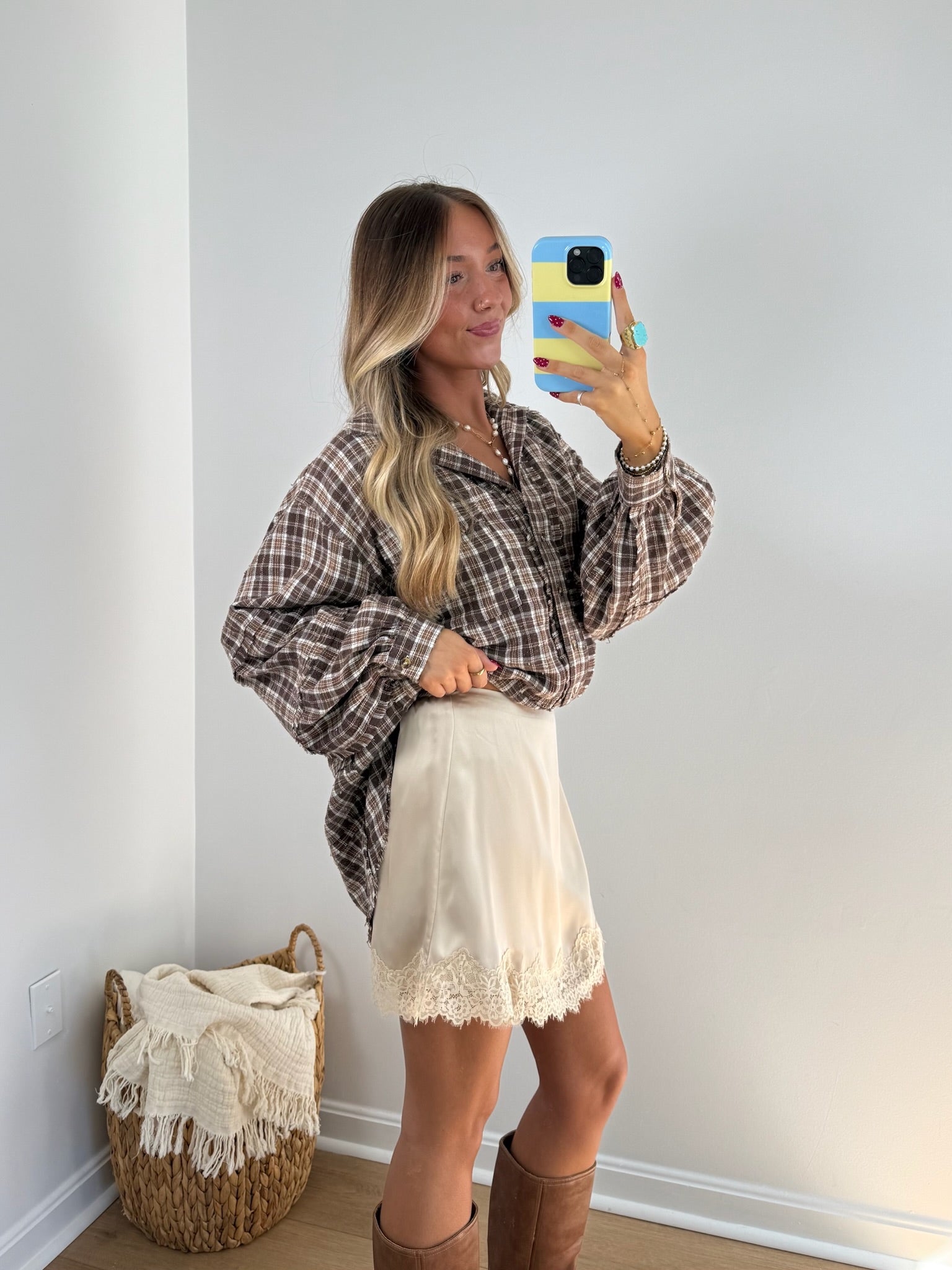 Silk Lace Skort - Ivory