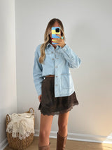 Silk Lace Skort - Espresso