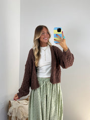 Greta Chunky Cardigan - Mocha