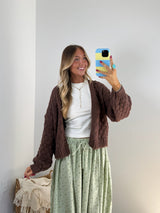 Greta Chunky Cardigan - Mocha