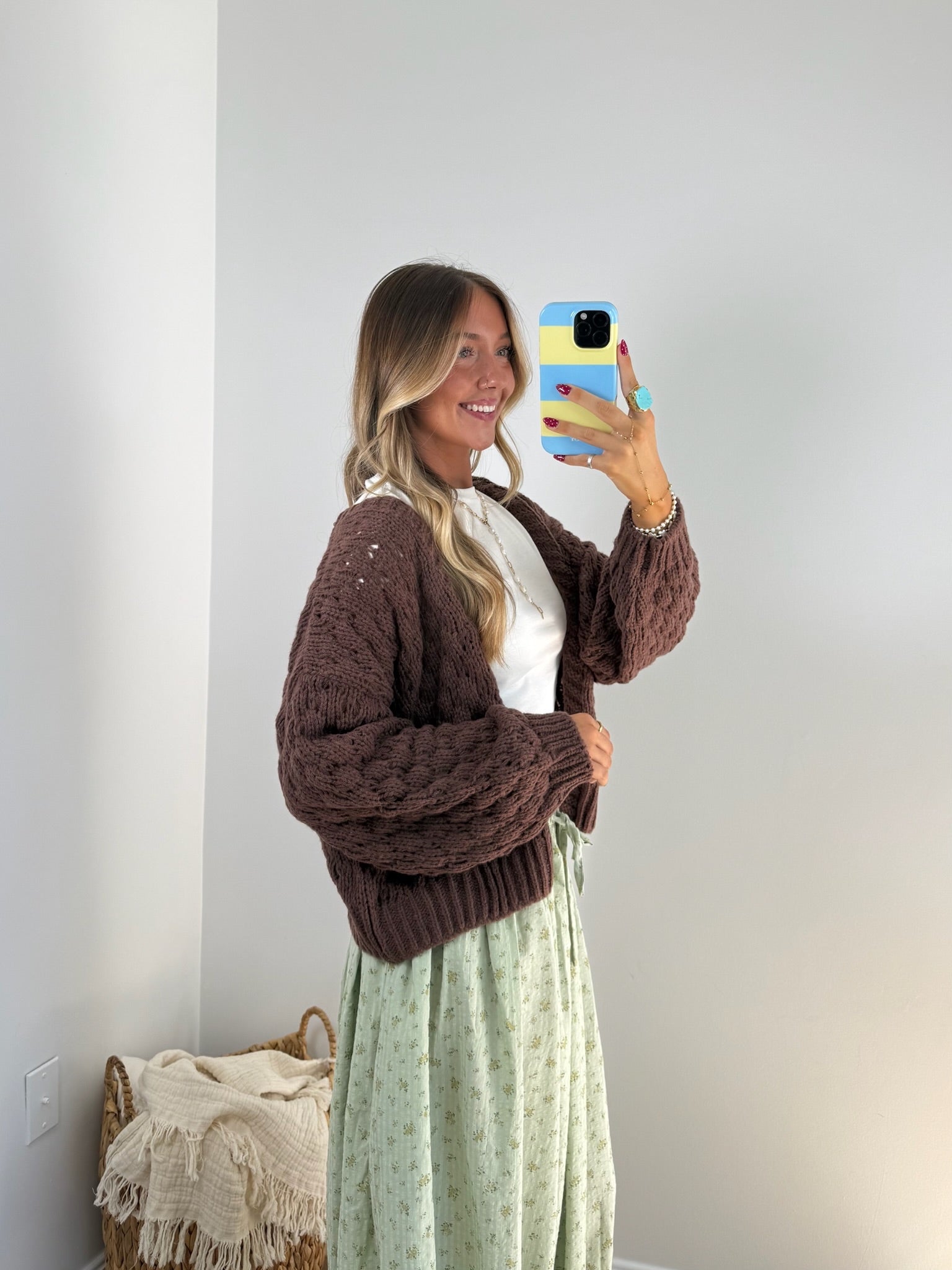 Greta Chunky Cardigan - Mocha