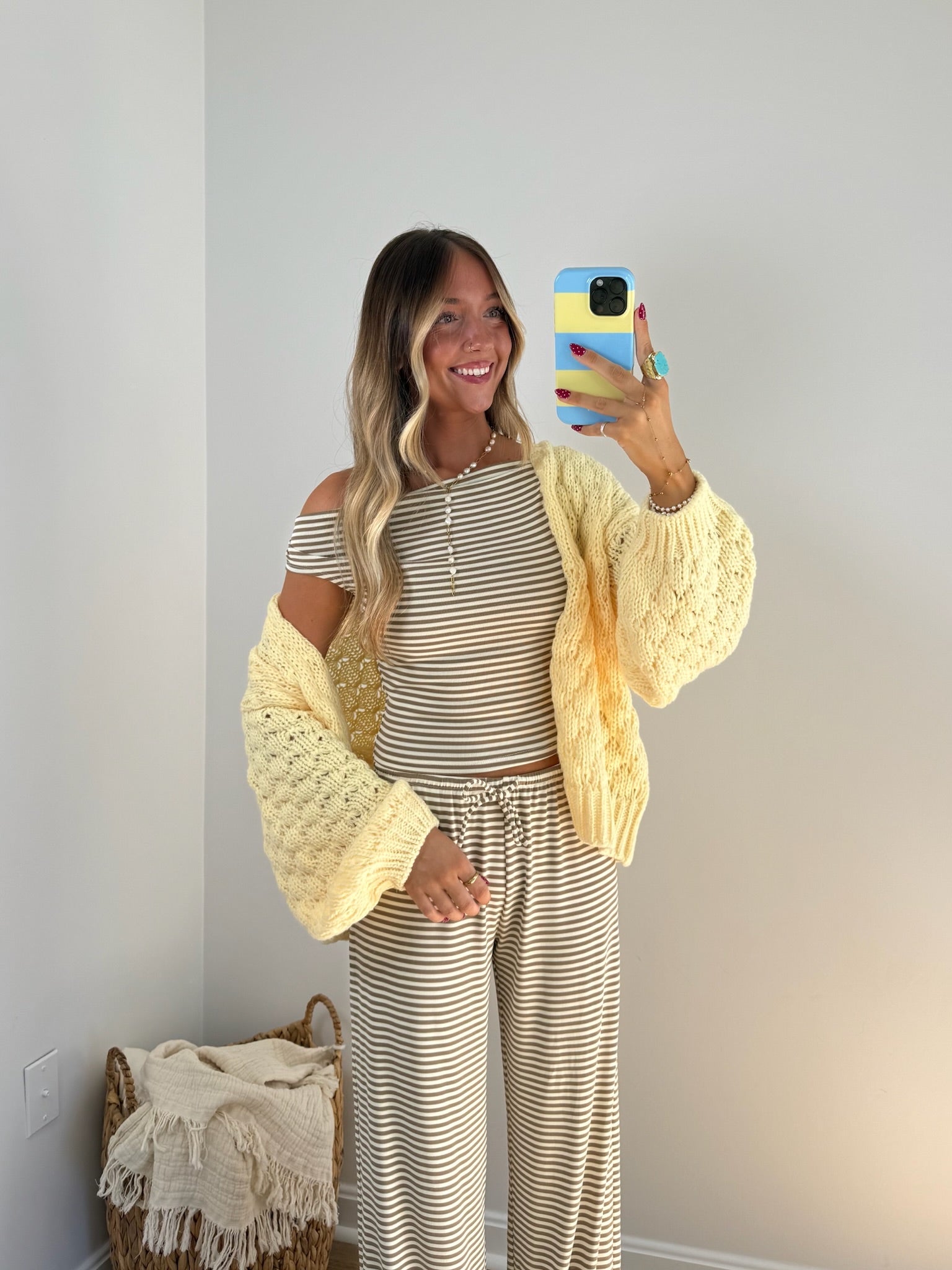 Greta Chunky Cardigan - Honey