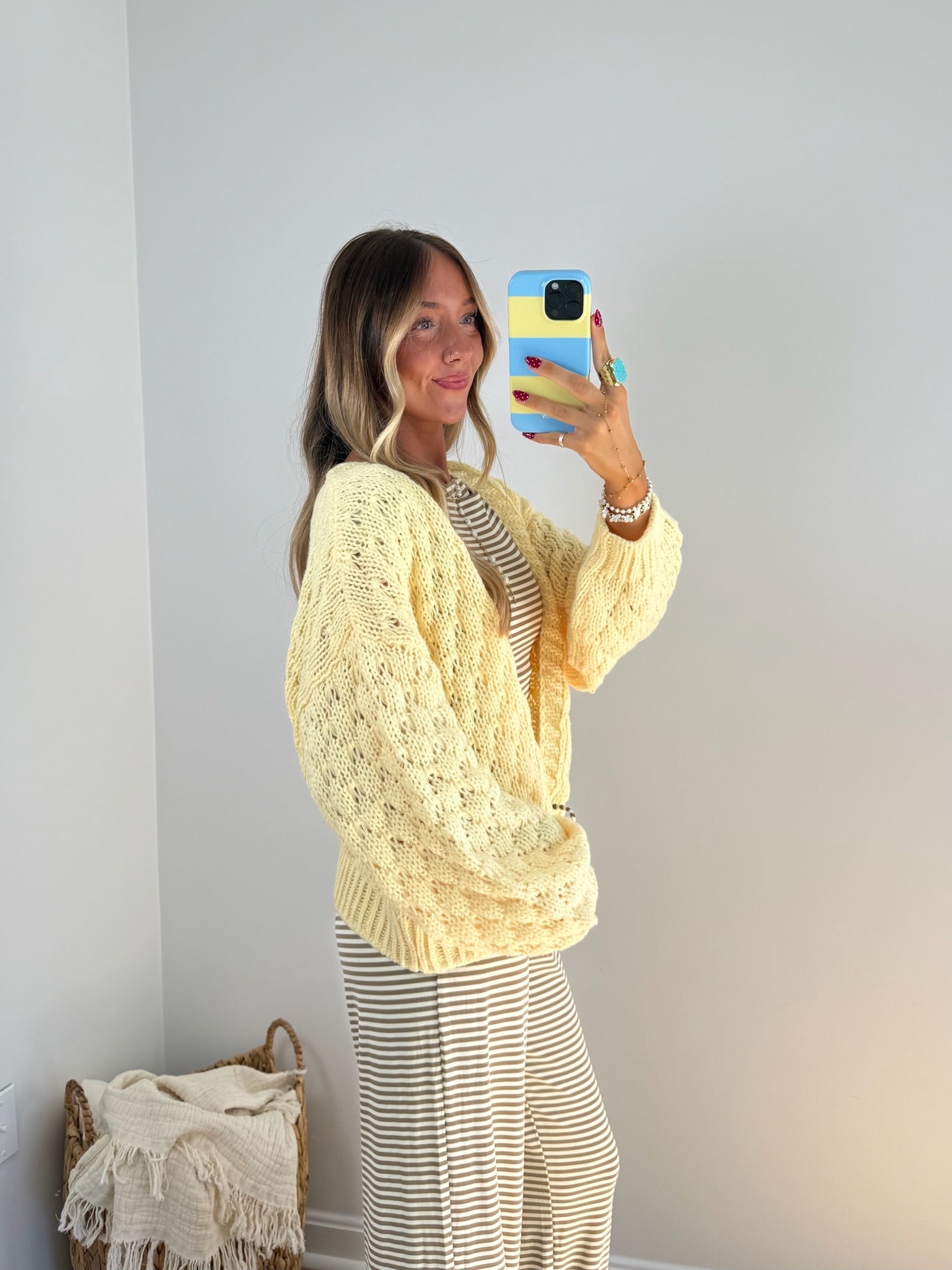 Greta Chunky Cardigan - Honey