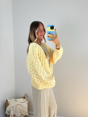 Greta Chunky Cardigan - Honey