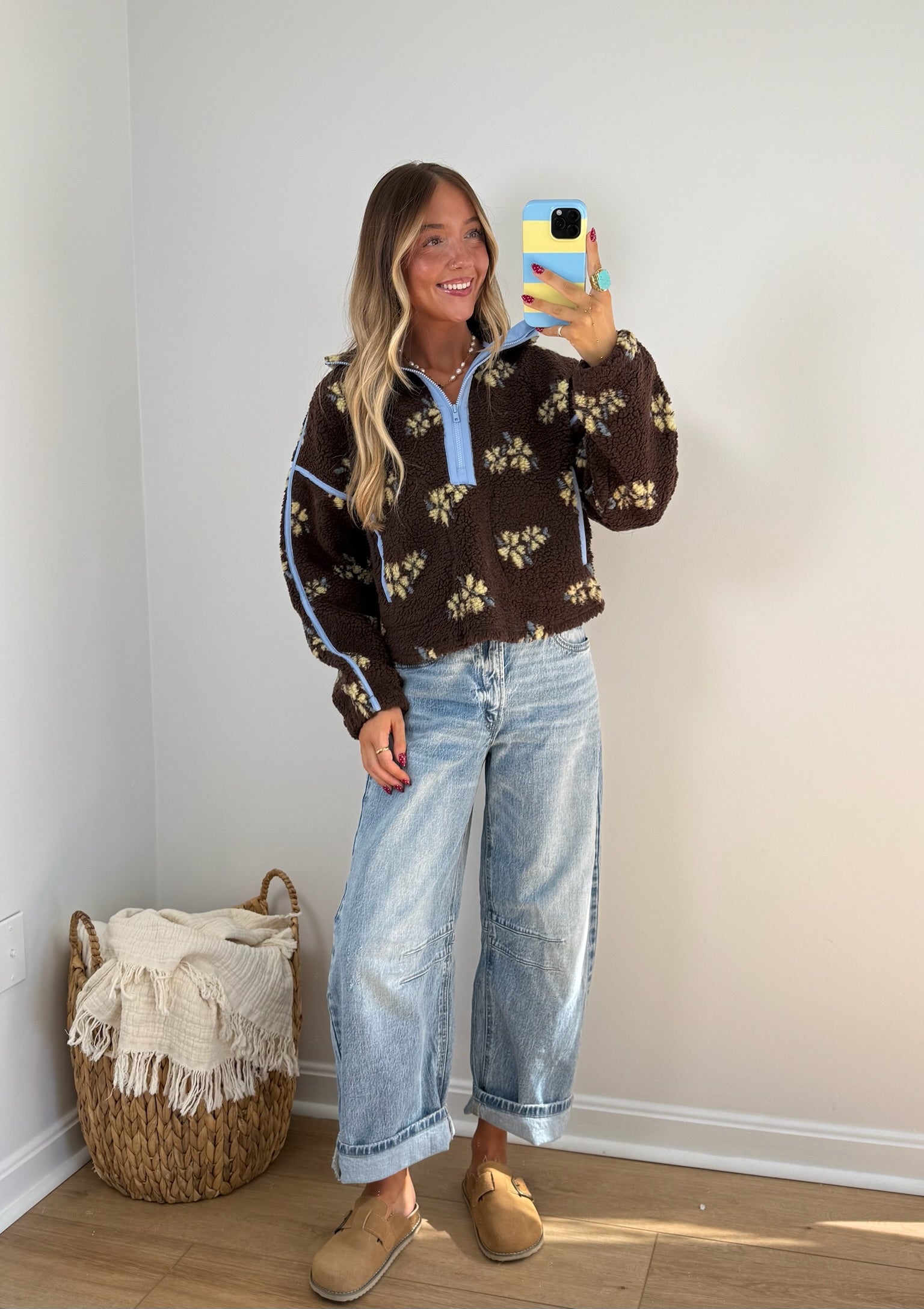 Trail Blossom Sherpa Pullover