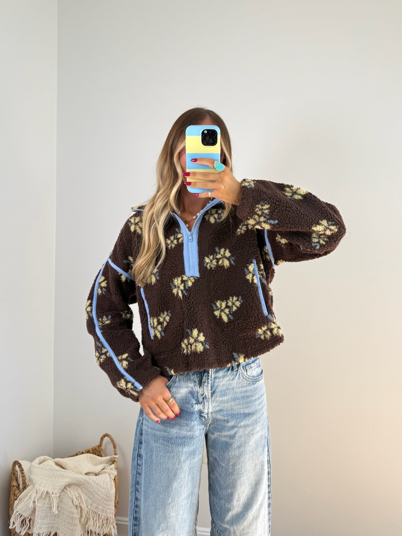 Trail Blossom Sherpa Pullover