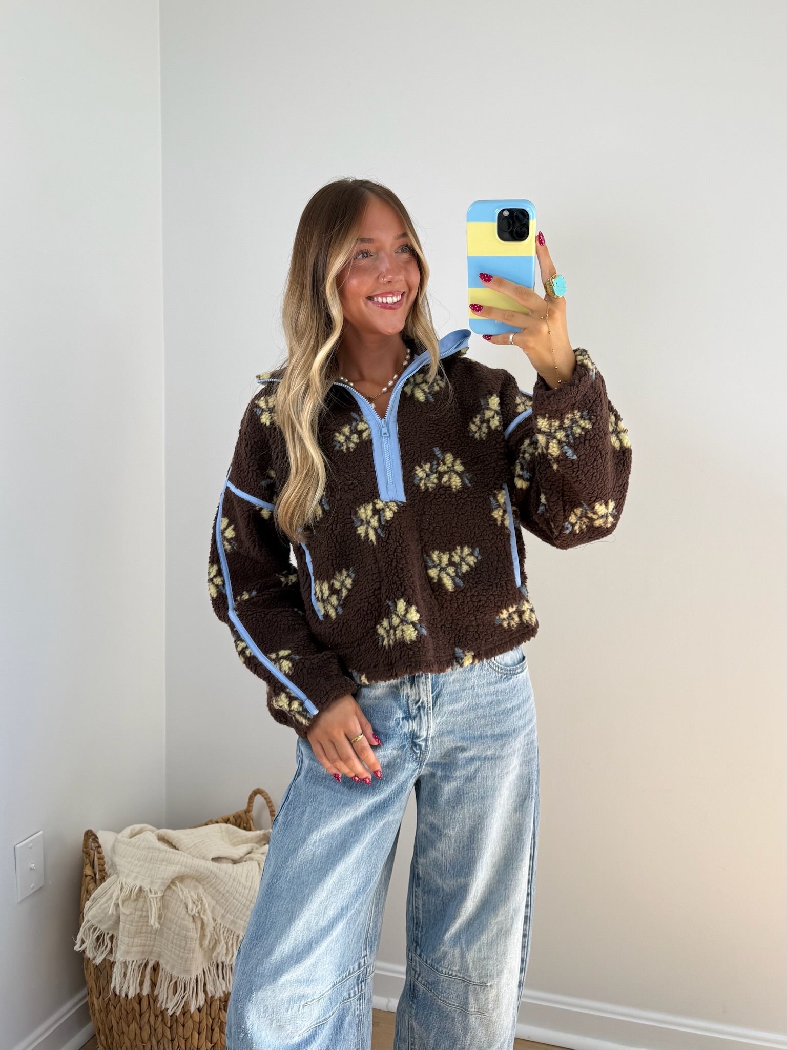 Trail Blossom Sherpa Pullover