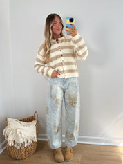 Quinn Cardi - Taupe