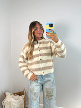 Quinn Cardi - Taupe