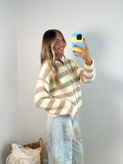 Quinn Cardi - Taupe