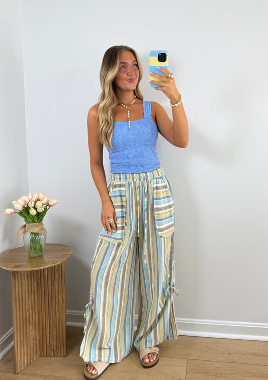 Pastel Tide Pants - Green/Blue (PREORDER)