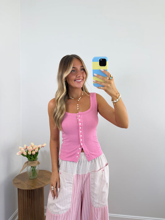 Summer Blush Pointelle Tank