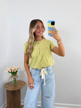 Living In Color Bubble Tee- Green