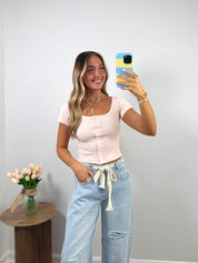 Sweetheart Pointelle Top