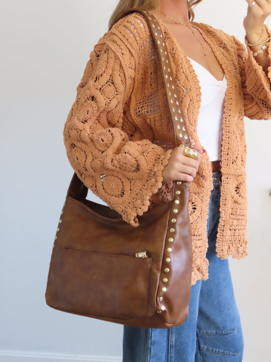 Chestnut Golden Stud Crossbody