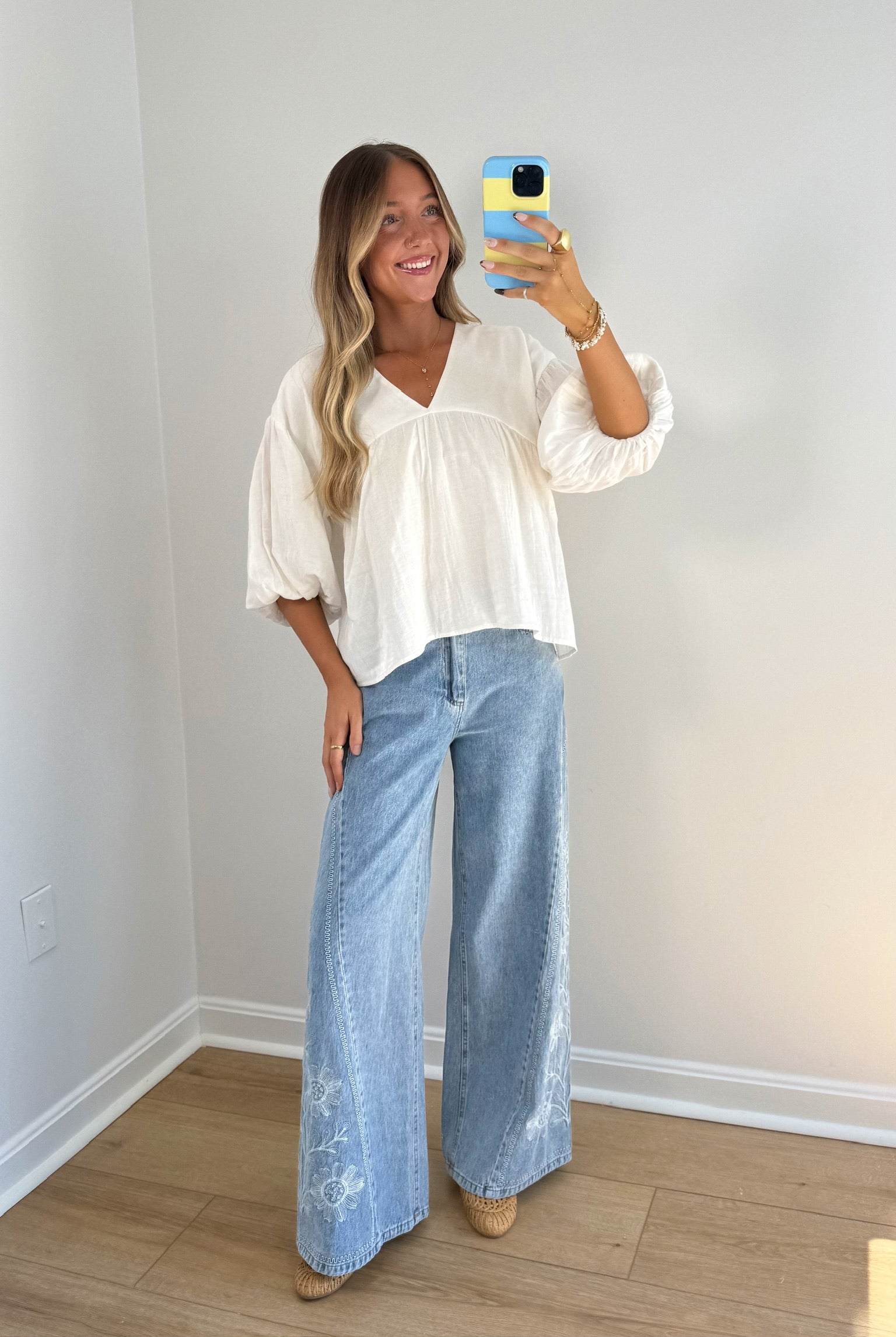 In Bloom Wideleg Denim