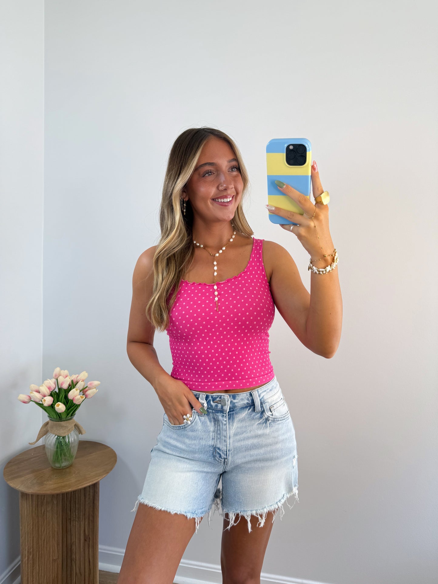 Dotty Tank (PINK PREORDER)