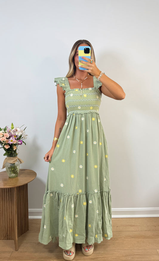 Garden Stroll Dress-Sage