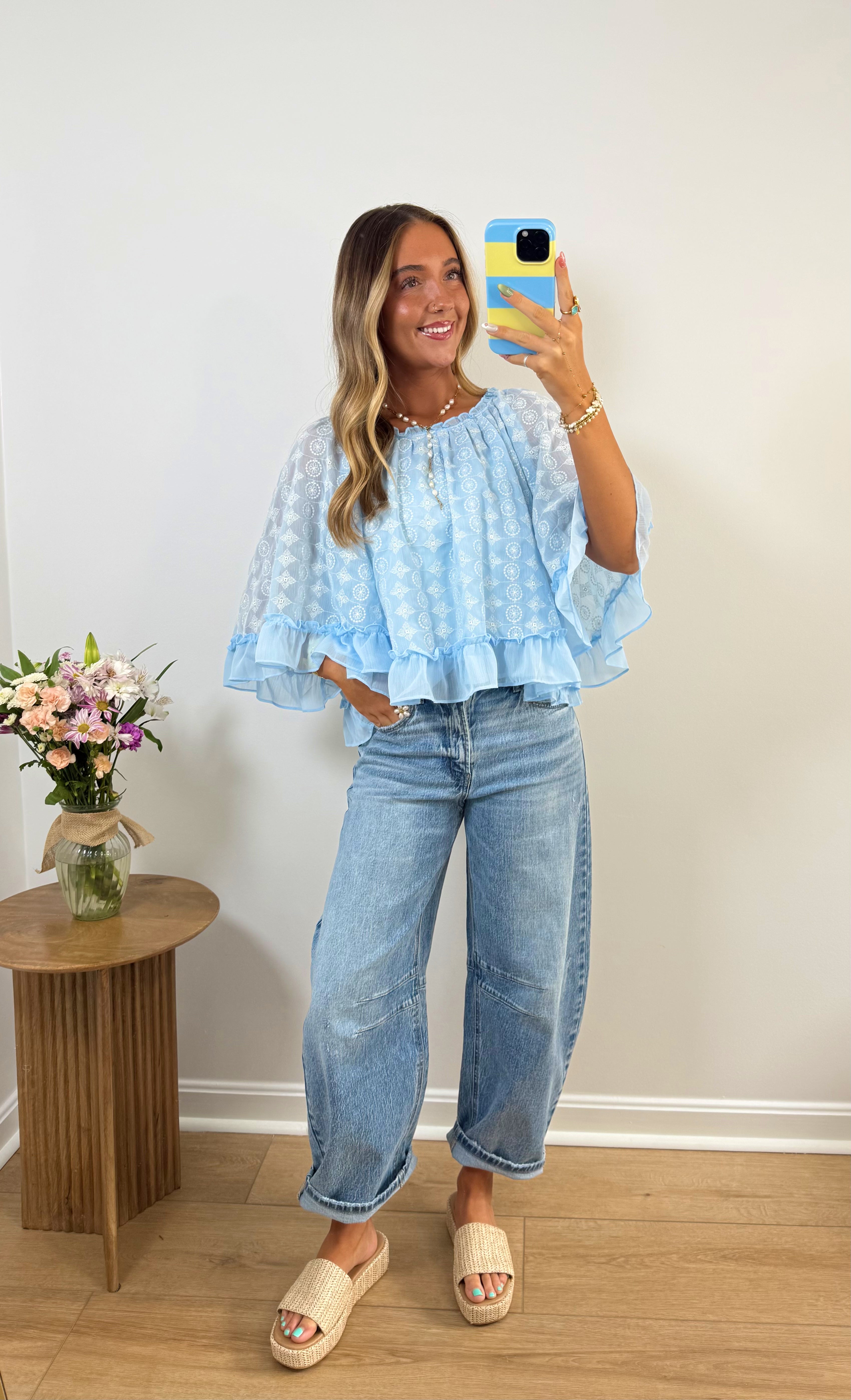Sunwashed Barrel Jeans