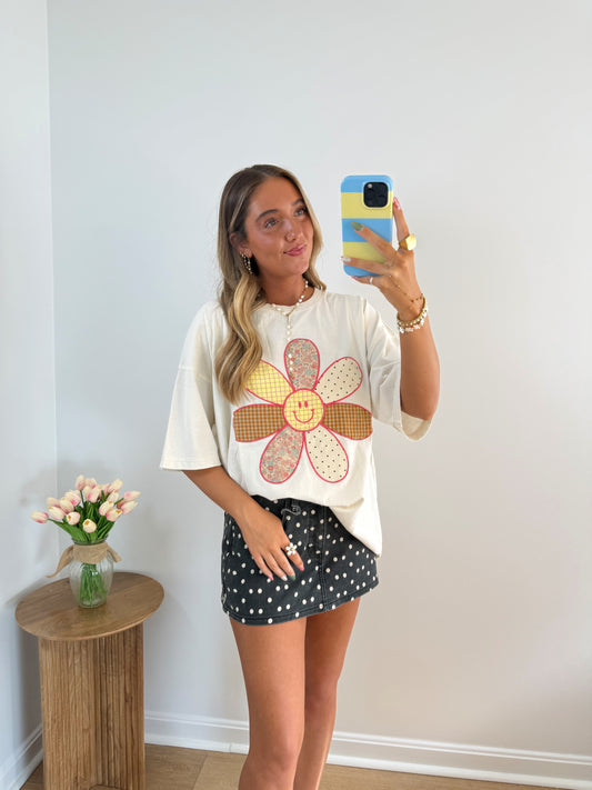 Happy Days Tee- Ivory