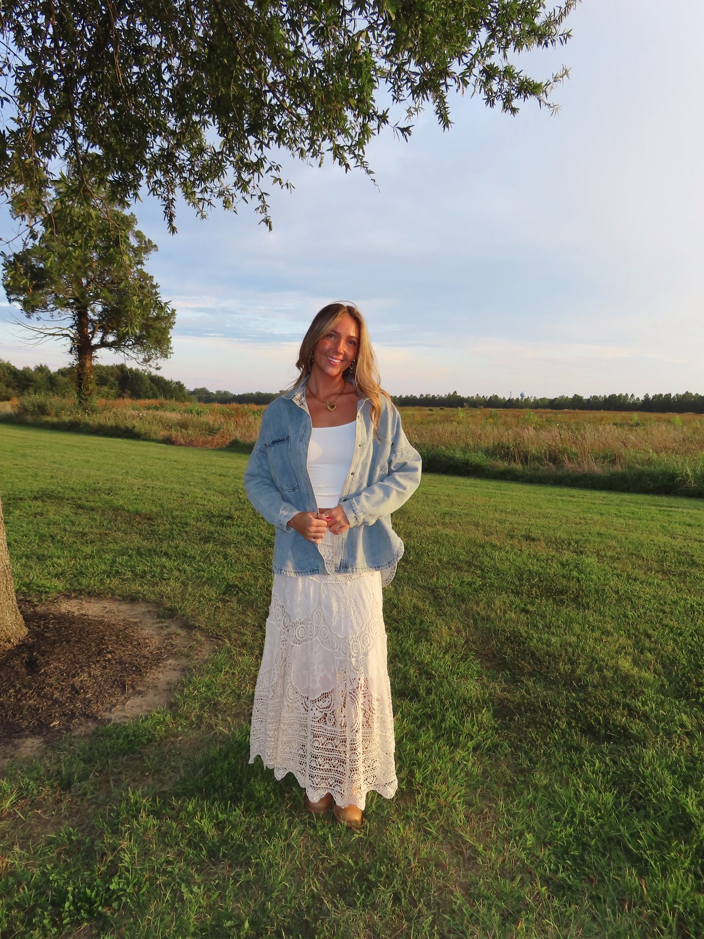 Country Lace Crochet Skirt