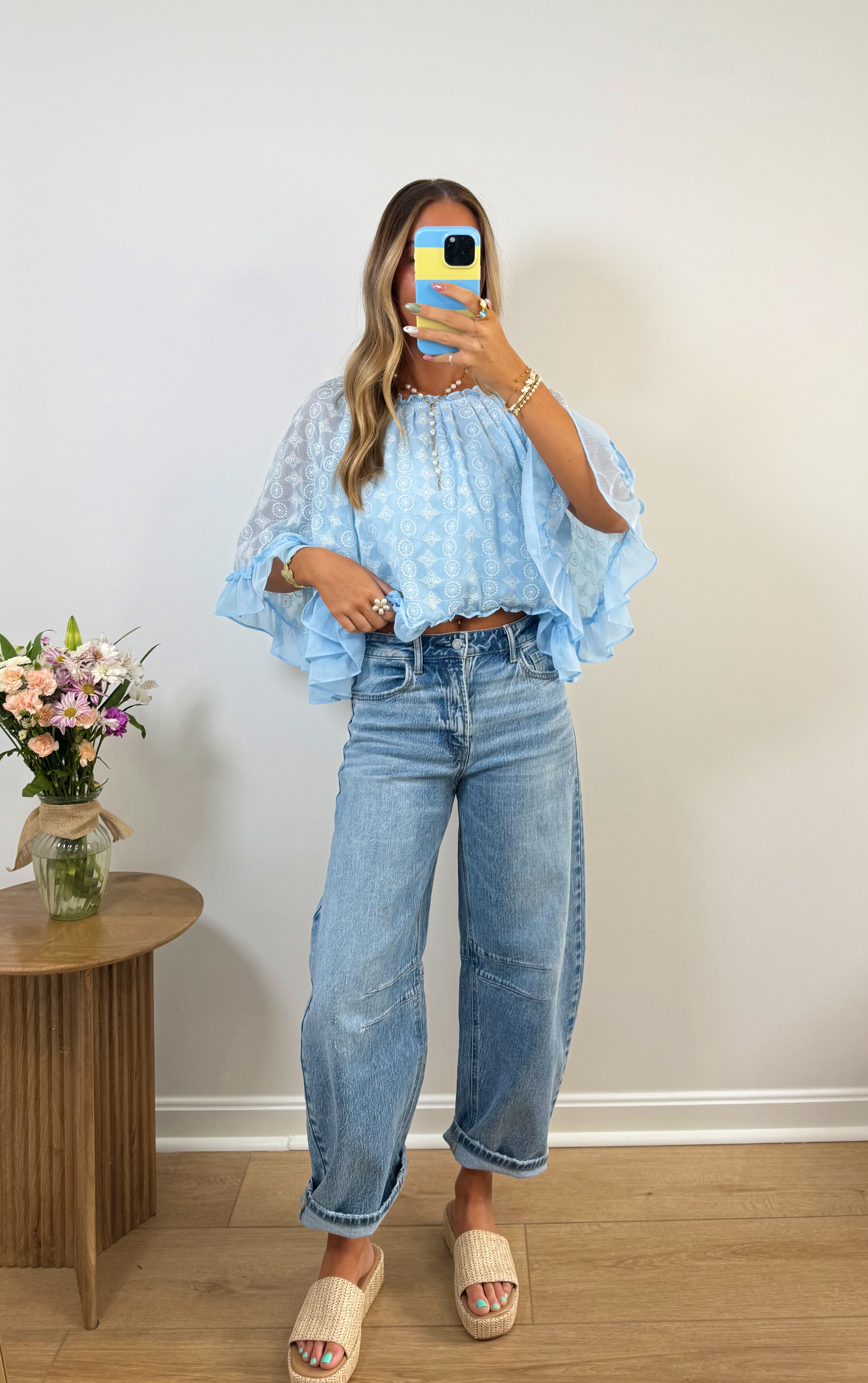 Sunwashed Barrel Jeans