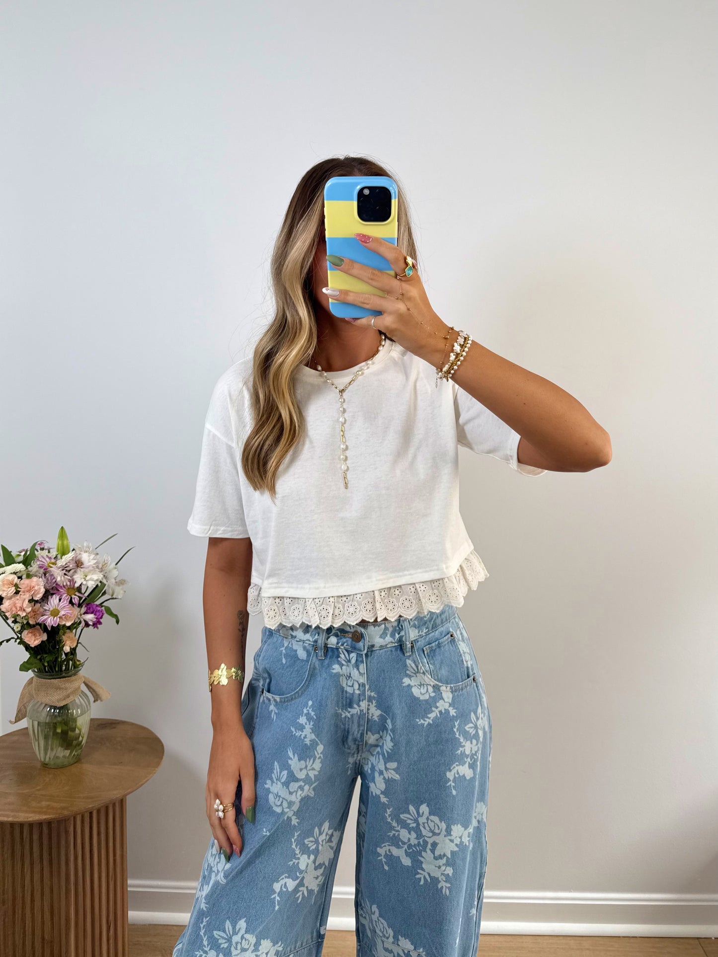 Eyelet Staple Tee