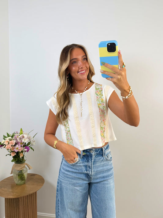 Floral Stitch Top
