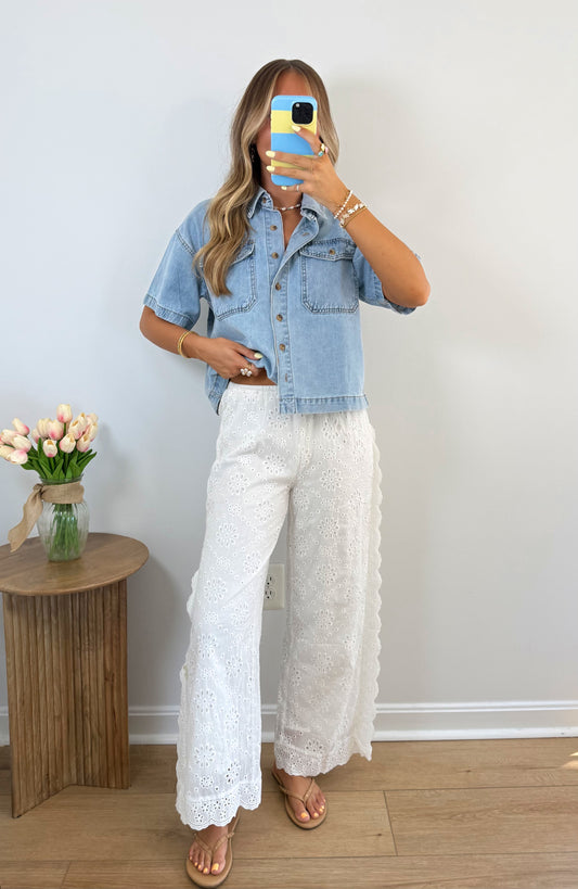 Boho Eyelet Pants
