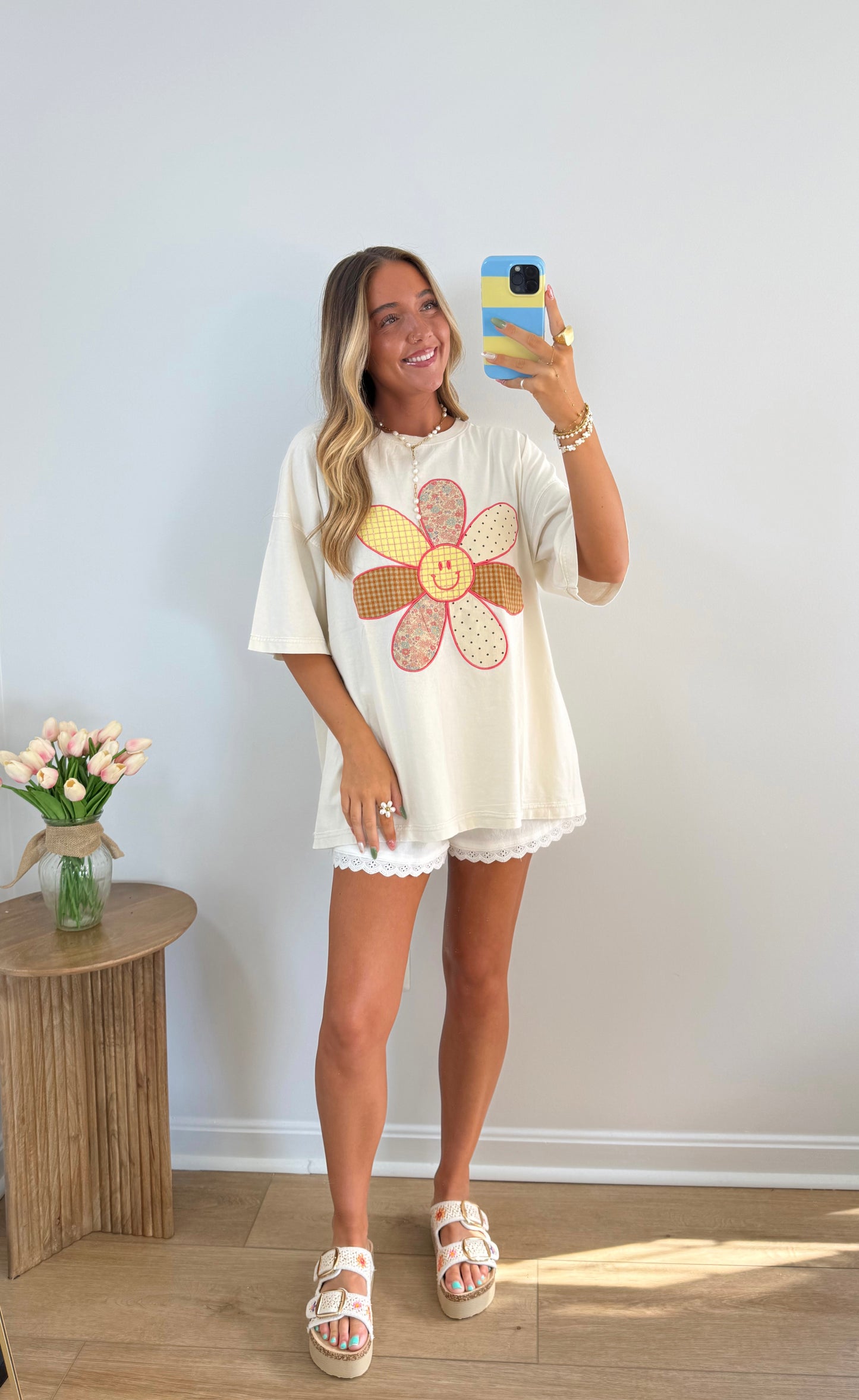 Happy Days Tee- Ivory