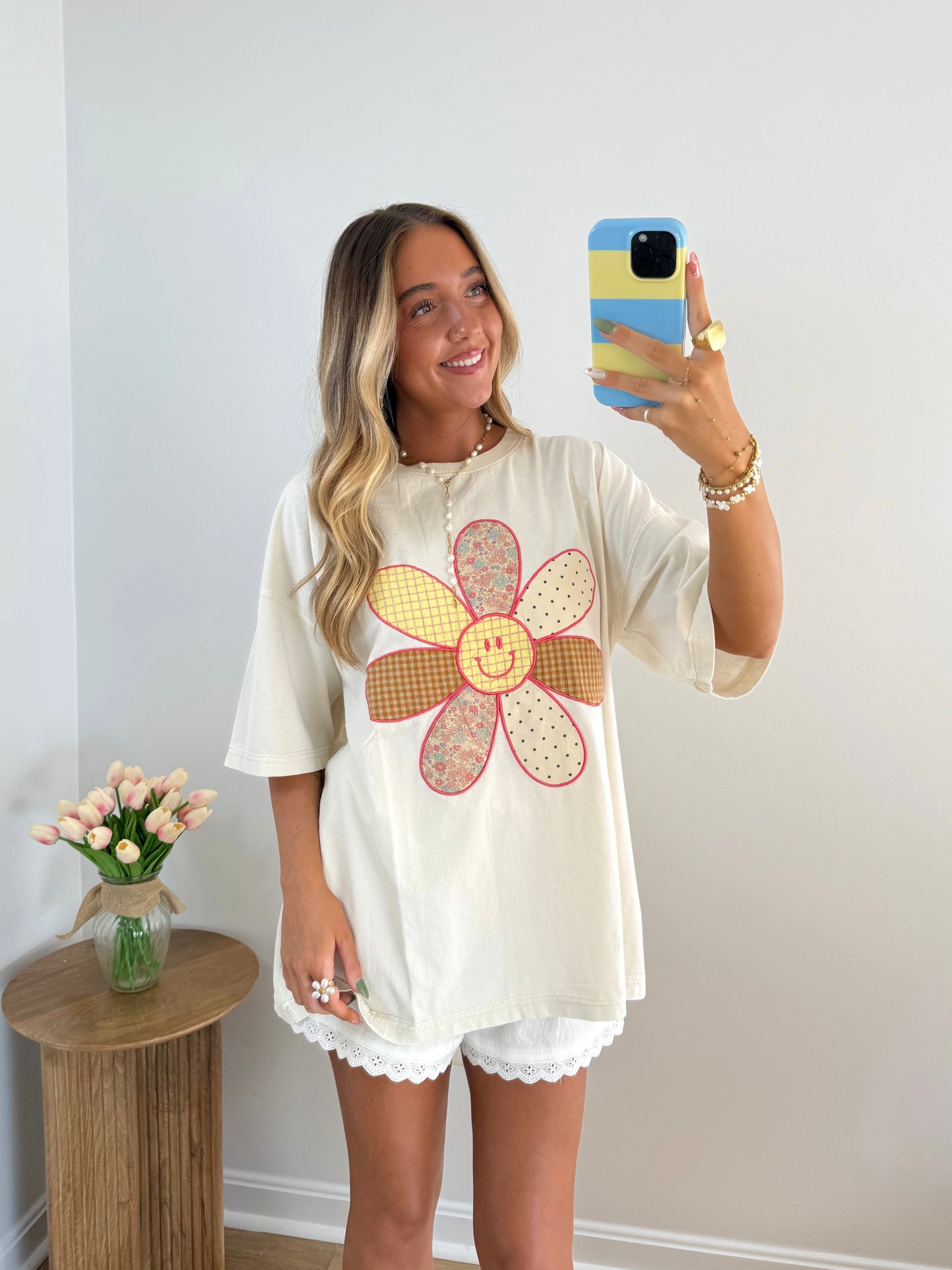 Happy Days Tee- Ivory