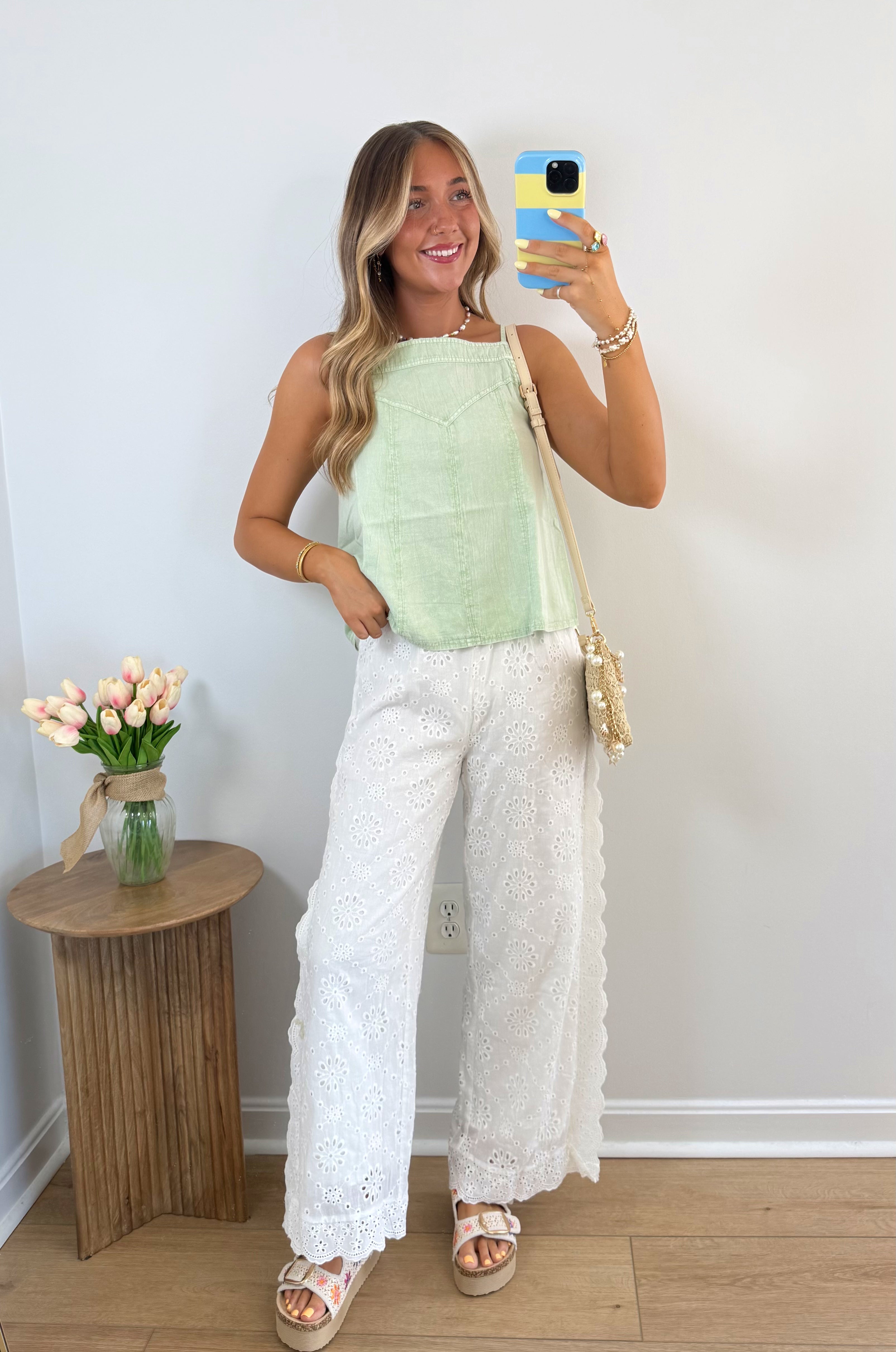 Boho Eyelet Pants
