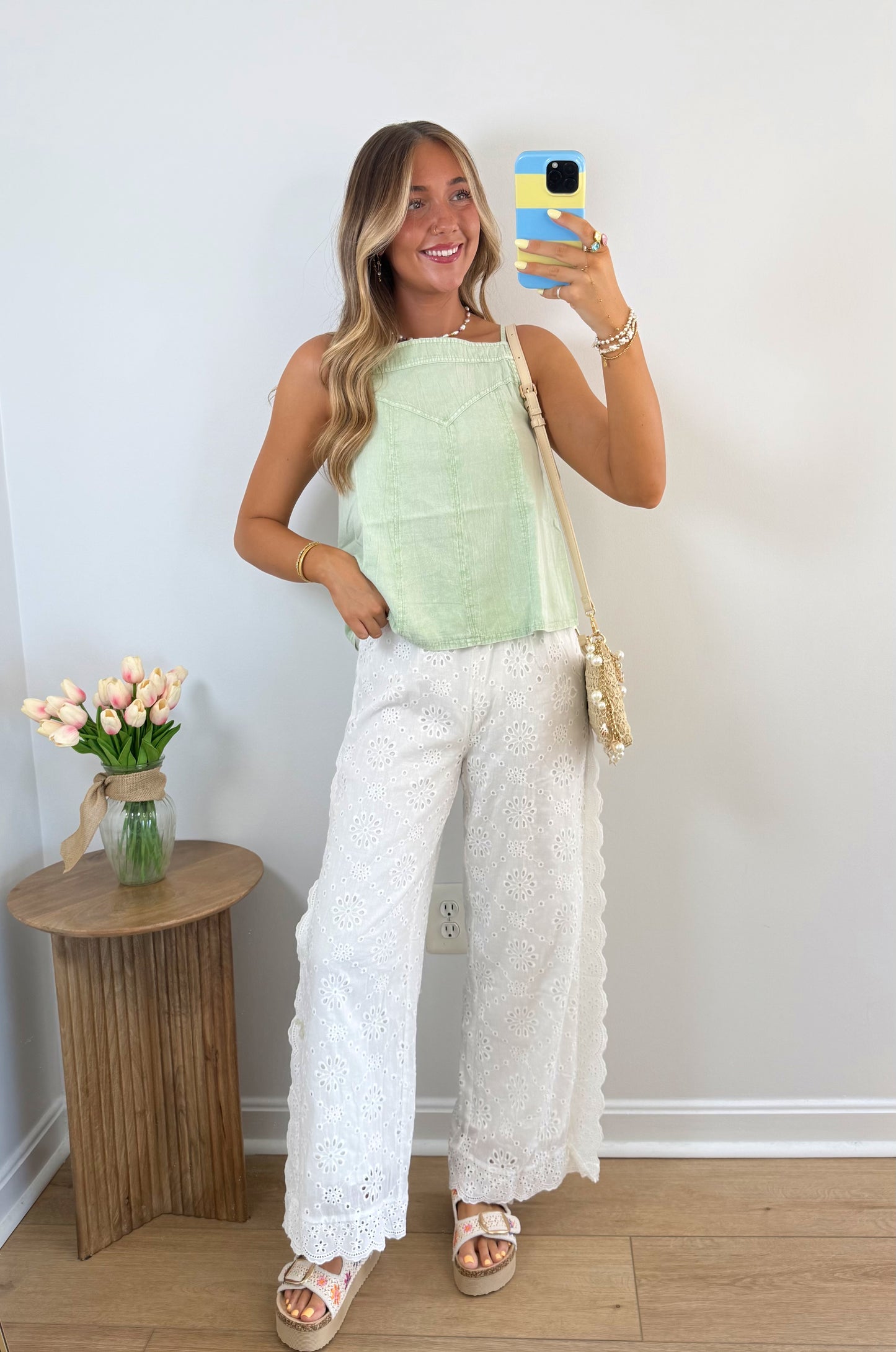 Boho Eyelet Pants