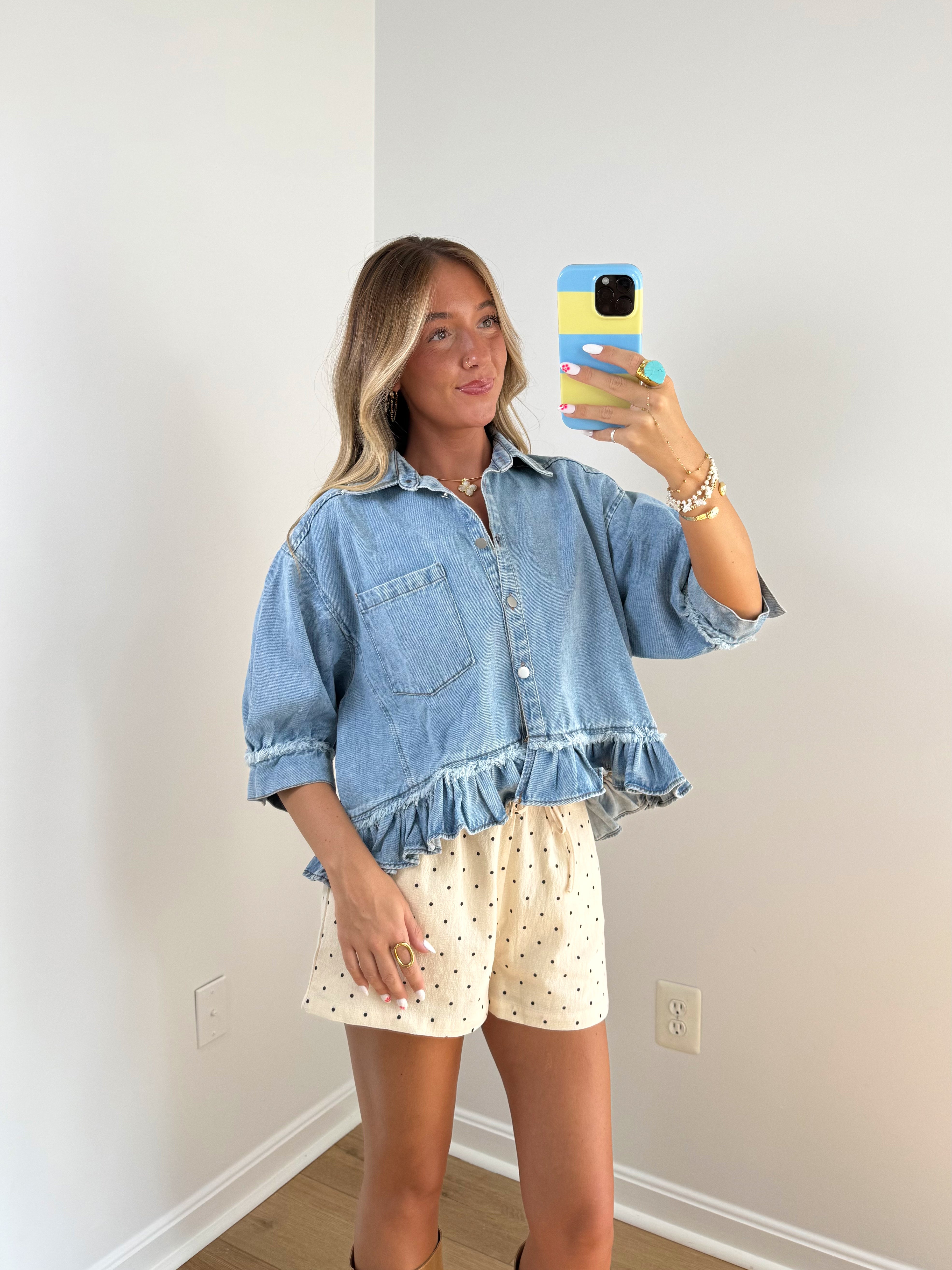 Falling For Denim Top