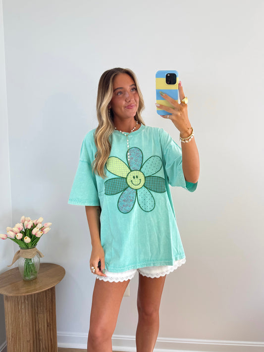 Happy Days Tee- Seafoam