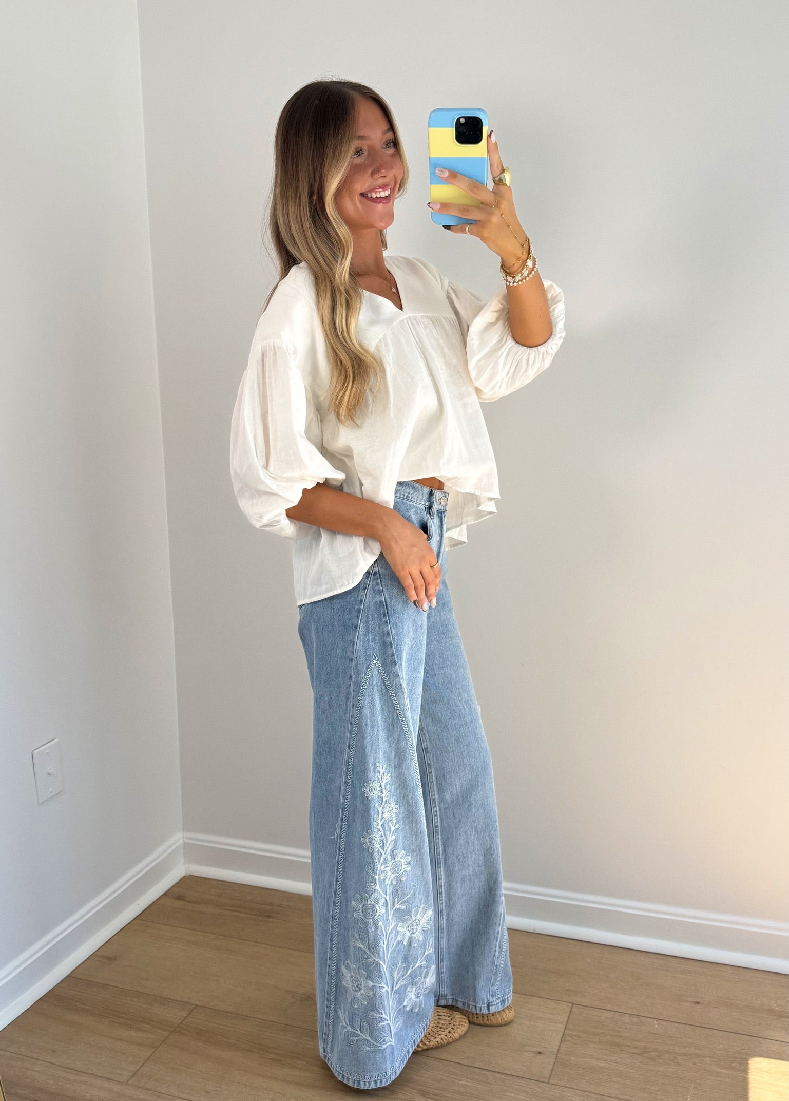 In Bloom Wideleg Denim