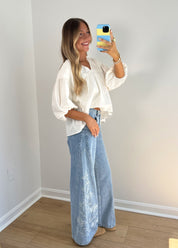 In Bloom Wideleg Denim