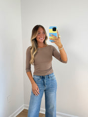 Boatneck Tee - Taupe (PREORDER)