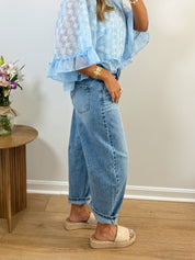 Sunwashed Barrel Jeans