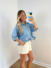 Falling For Denim Top