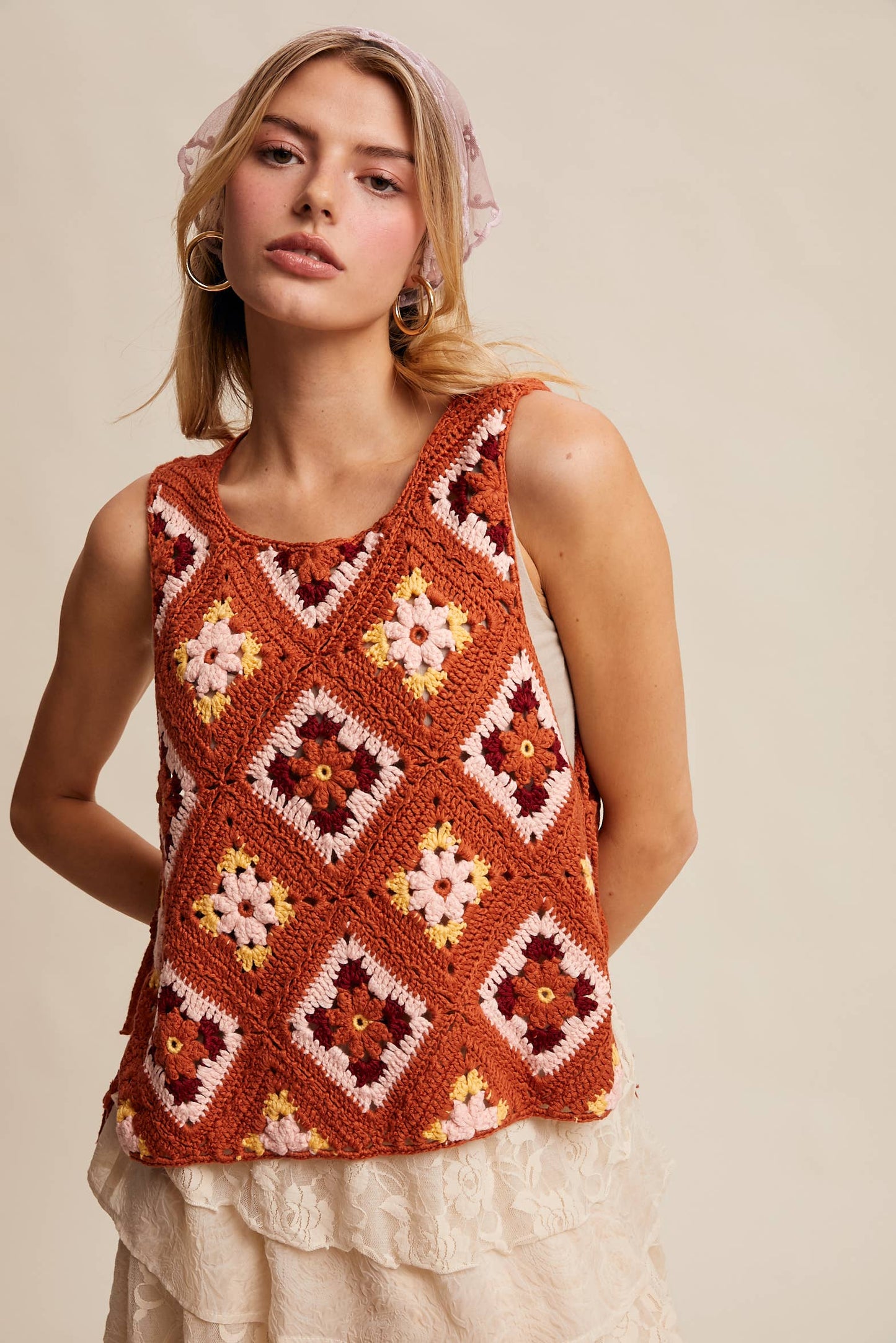 Autumn Petals Crochet Top