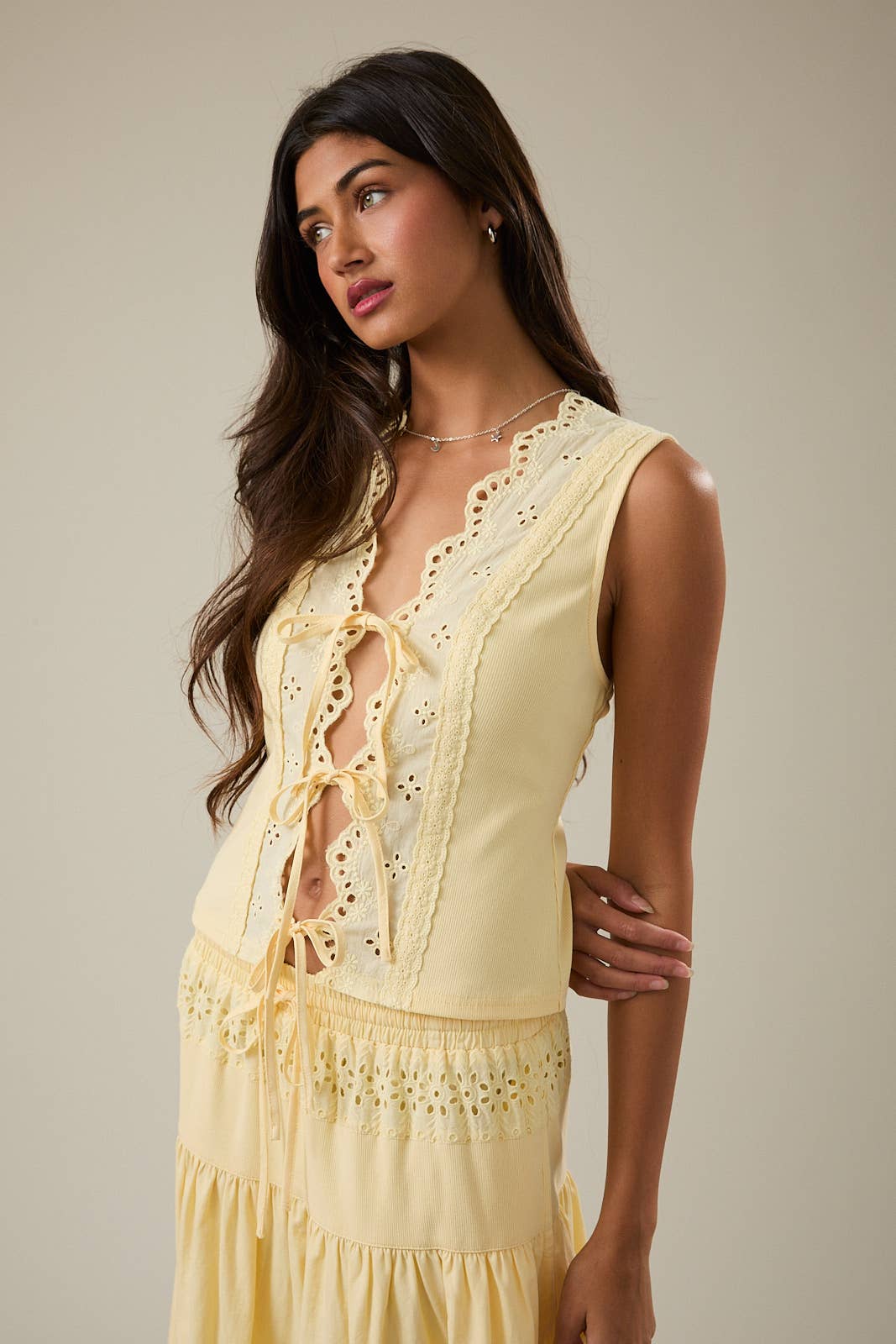 Buttercup Tie Front Top