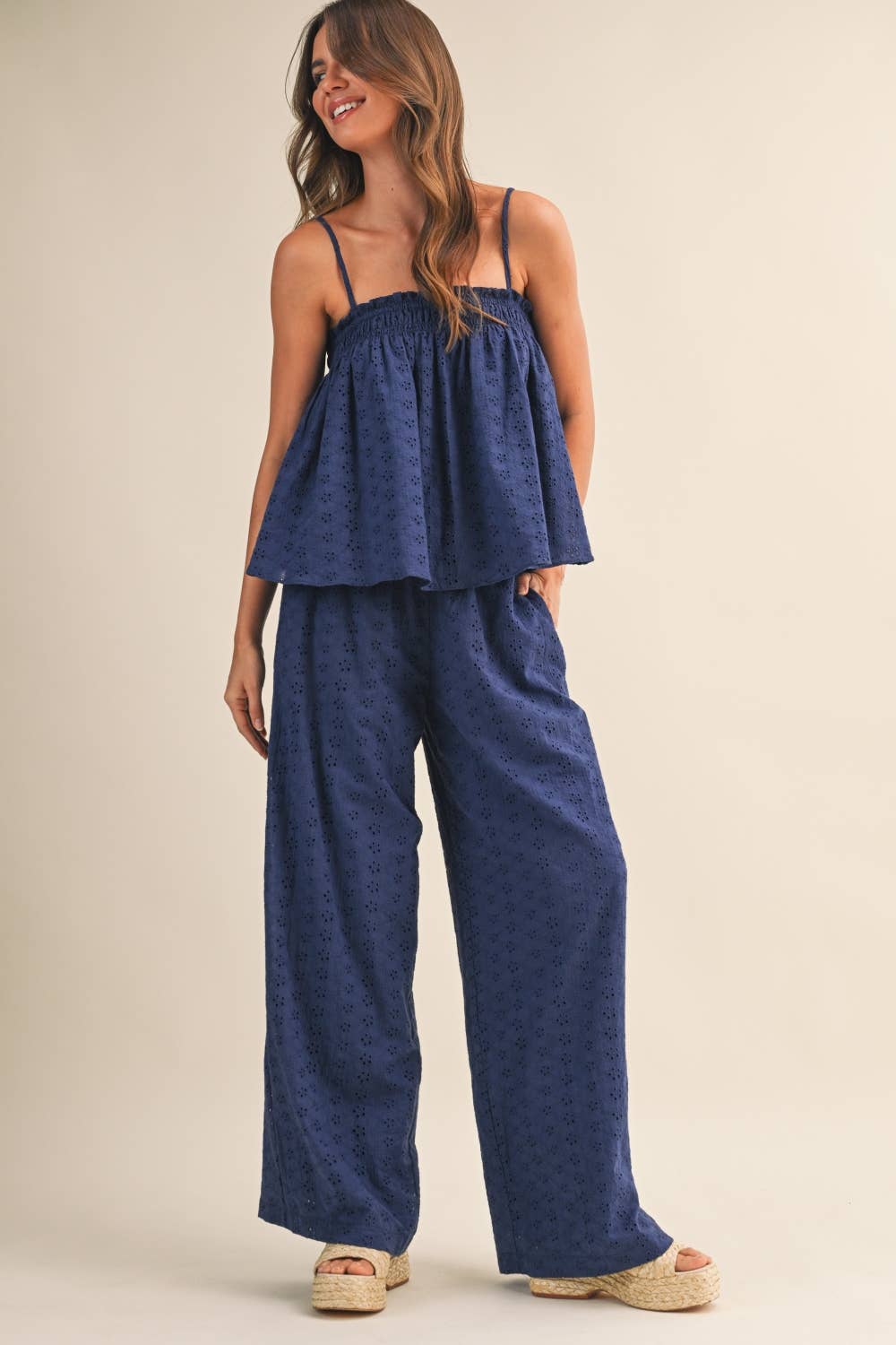Navy Eyelet Set
