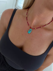 Sloane Necklace- Blue Fish