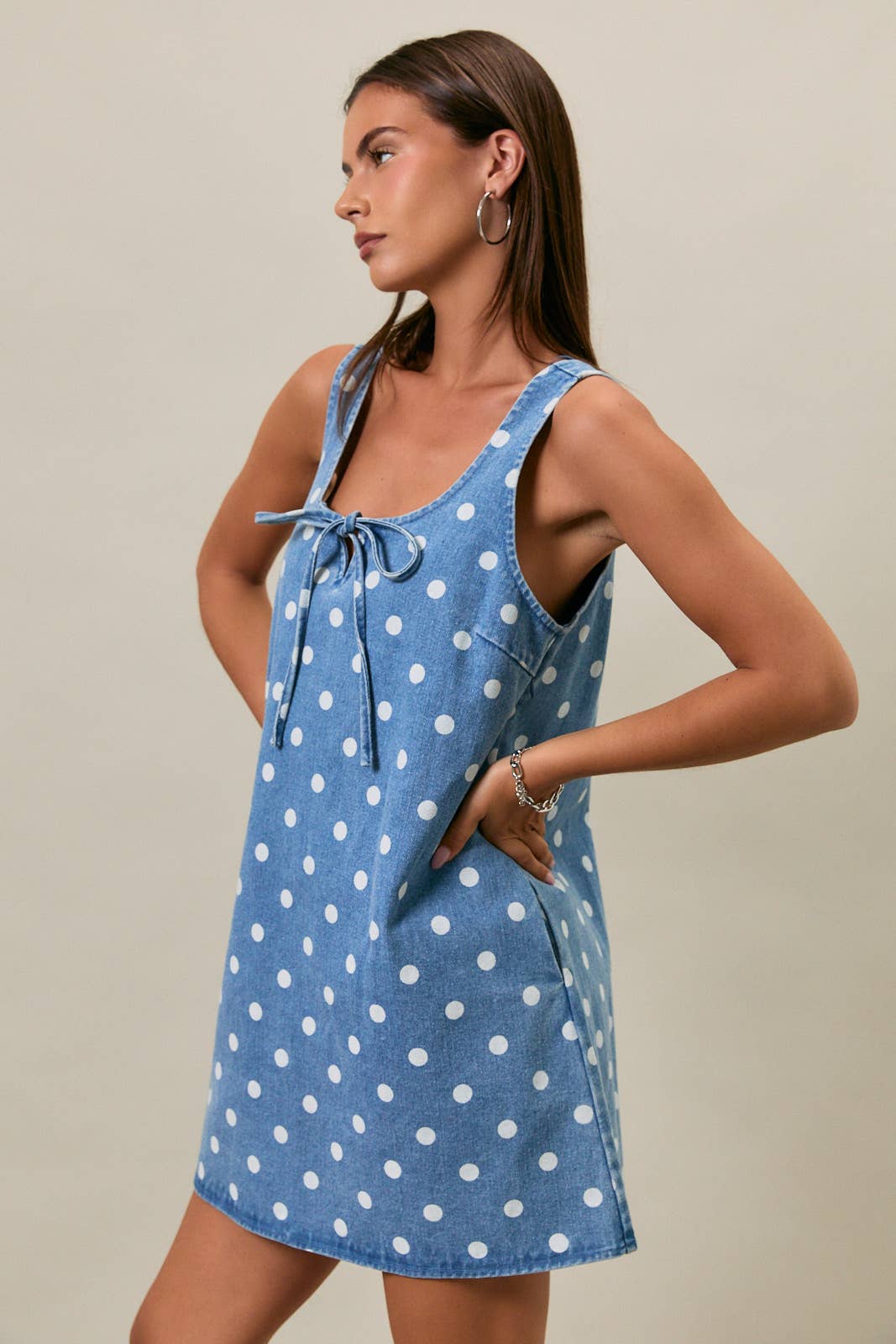Denim Dottie Dress
