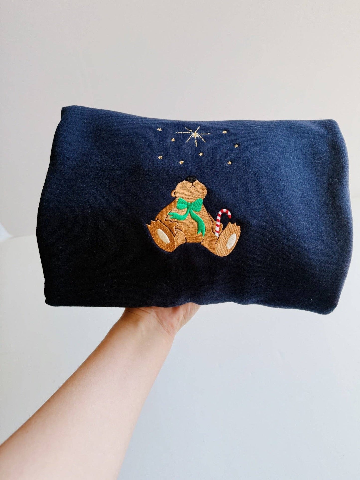 Stargazing Bear Embroidered Sweatshirt