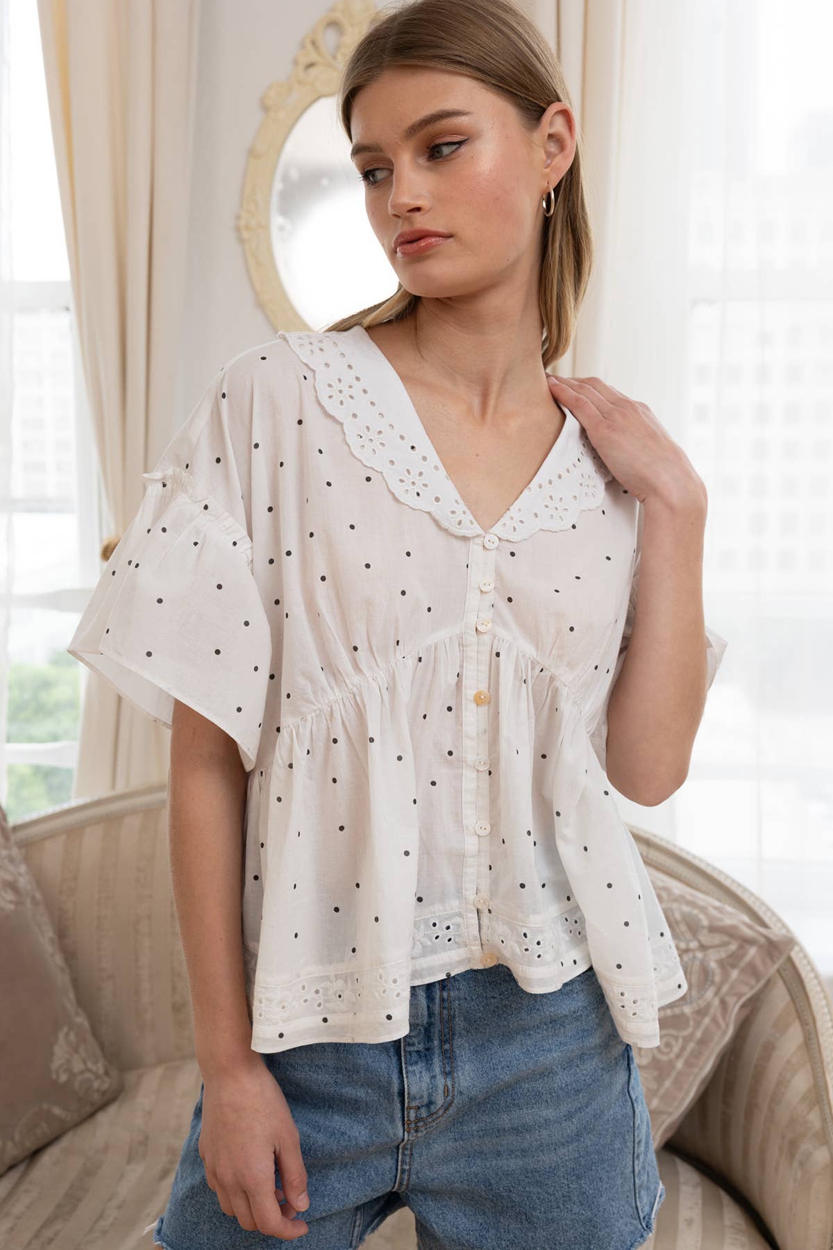 Elanor Polka Dot Blouse